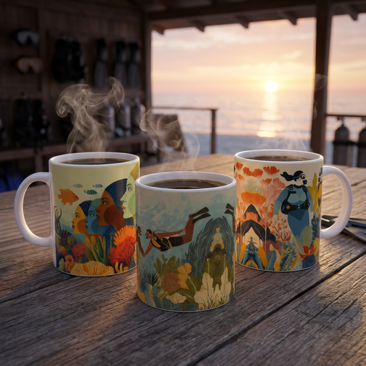 Ocean-Inspired 3-Mug Set - One Ocean