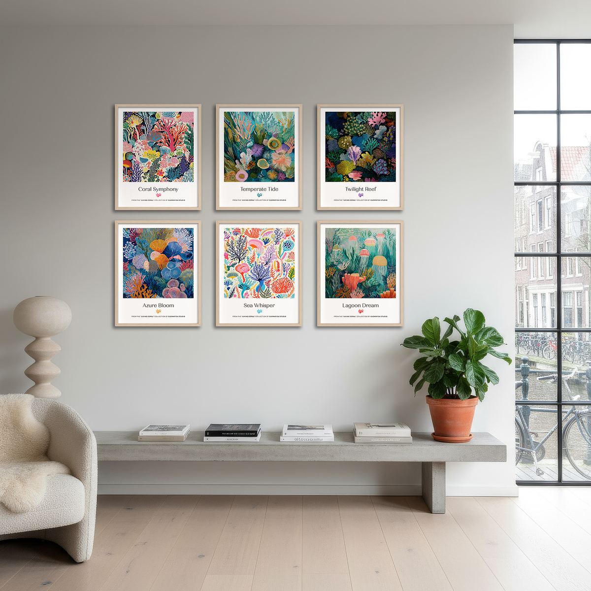 Premium Art Print - Living Coral: Coral Symphony