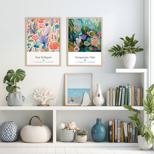 Premium Art Print - Living Coral: Sea Whisper