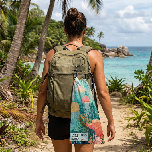 Pocket Gear Towel - Living Coral: Lagoon Dream