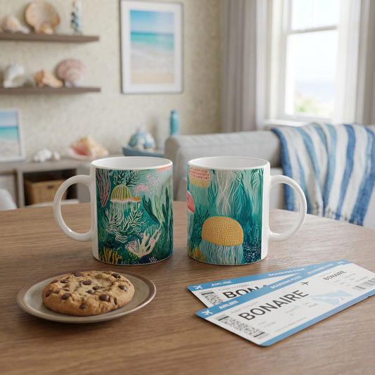 Ocean-Inspired Mugs Buddy Set - Living Coral: Lagoon Dream