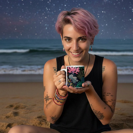 Ocean-Inspired Mug - Living Coral: Twilight Reef
