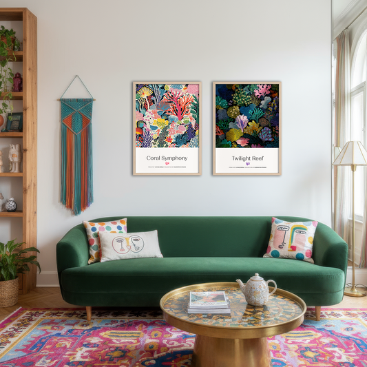 Premium Art Print - Living Coral: Coral Symphony