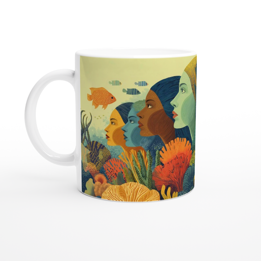 Ocean-Inspired Mug - One Ocean: Many Faces, One Ocean
