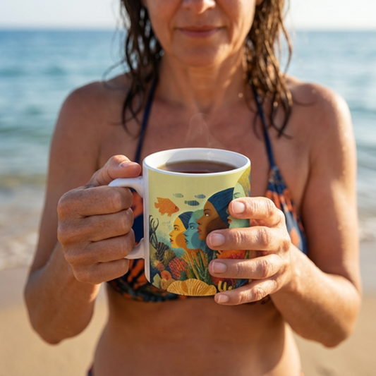 Ocean-Inspired Mug - One Ocean: Many Faces, One Ocean