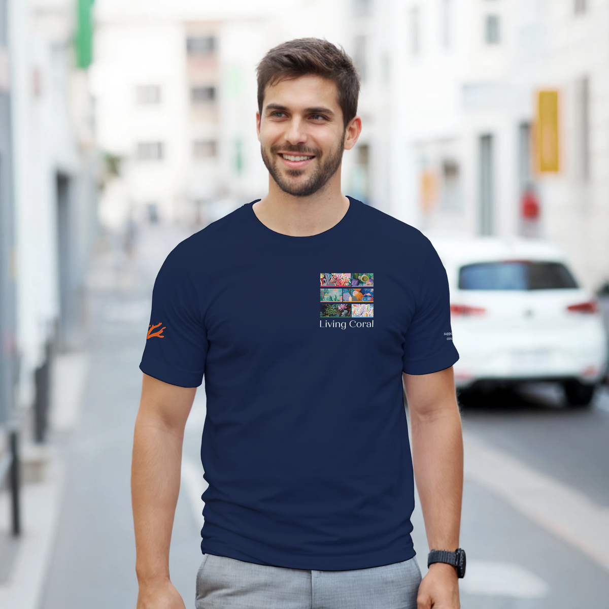 Après-Dive T-Shirt - Living Coral: The Signature Collection