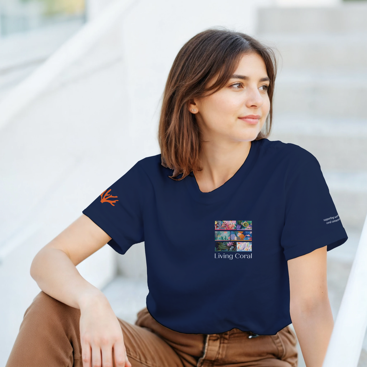 Après-Dive T-Shirt - Living Coral: The Signature Collection
