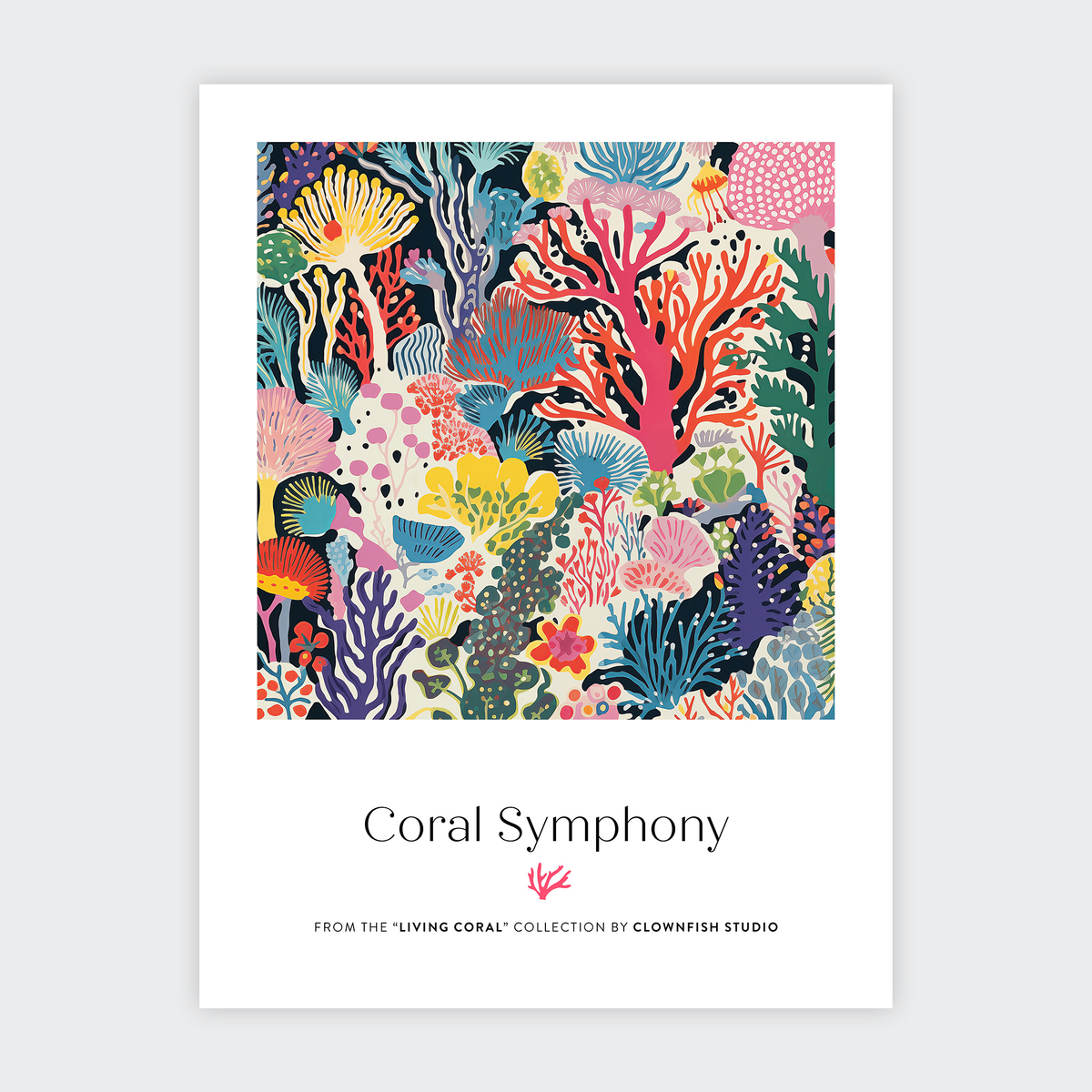Premium Art Print - Living Coral: Coral Symphony