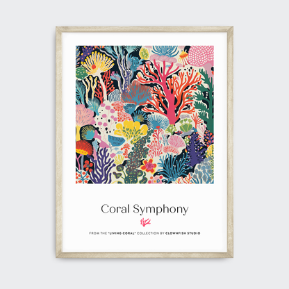 Premium Art Print - Living Coral: Coral Symphony