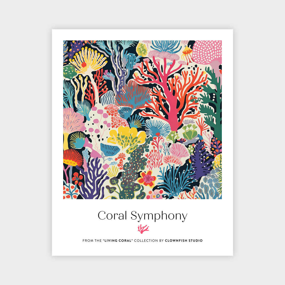 Premium Art Print - Living Coral: Coral Symphony