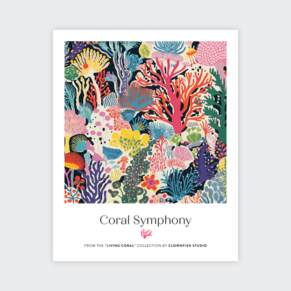 Premium Art Print - Living Coral: Coral Symphony