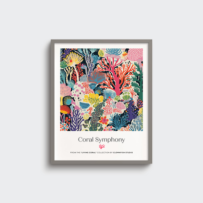 Premium Art Print - Living Coral: Coral Symphony