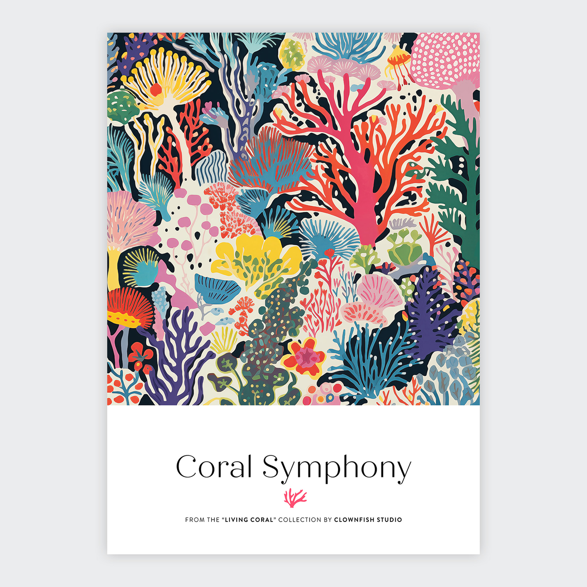Premium Art Print - Living Coral: Coral Symphony