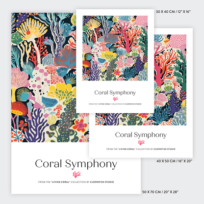Premium Art Print - Living Coral: Coral Symphony