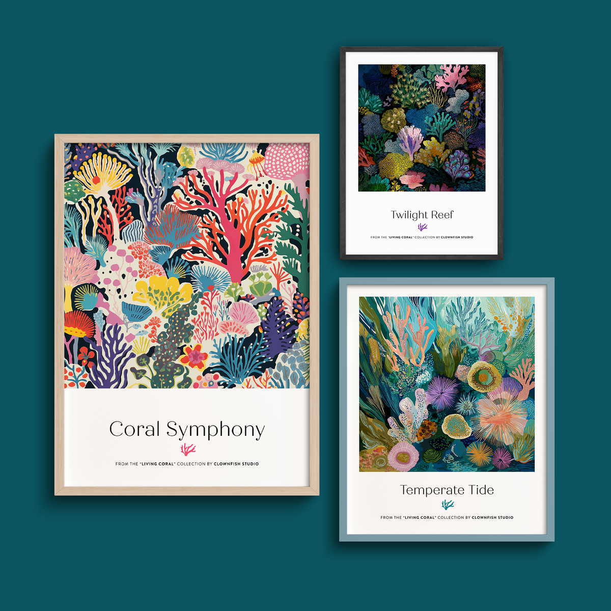 Premium Art Print - Living Coral: Coral Symphony