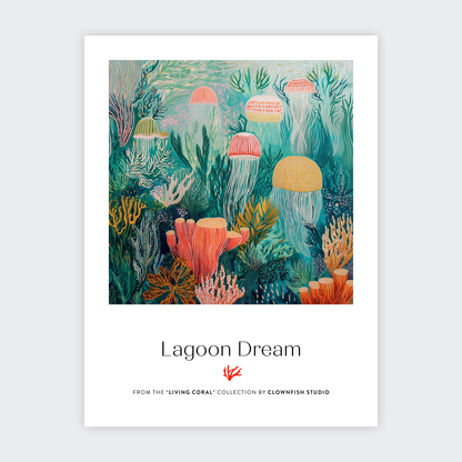 Premium Art Print - Living Coral: Lagoon Dream