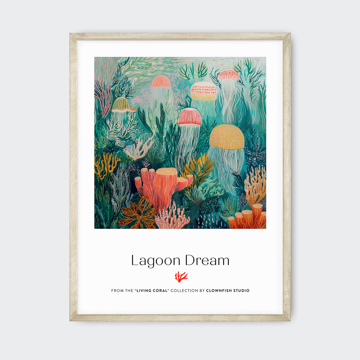 Premium Art Print - Living Coral: Lagoon Dream