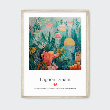 Premium Art Print - Living Coral: Lagoon Dream