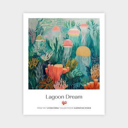 Premium Art Print - Living Coral: Lagoon Dream