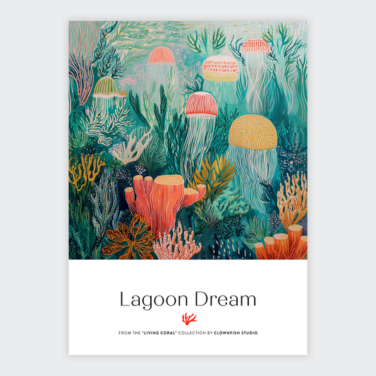 Premium Art Print - Living Coral: Lagoon Dream