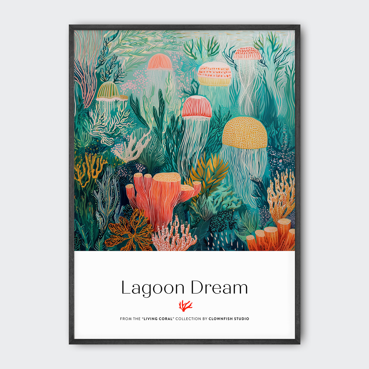 Premium Art Print - Living Coral: Lagoon Dream