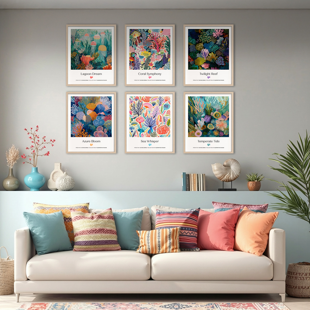 Premium Art Print - Living Coral: Lagoon Dream