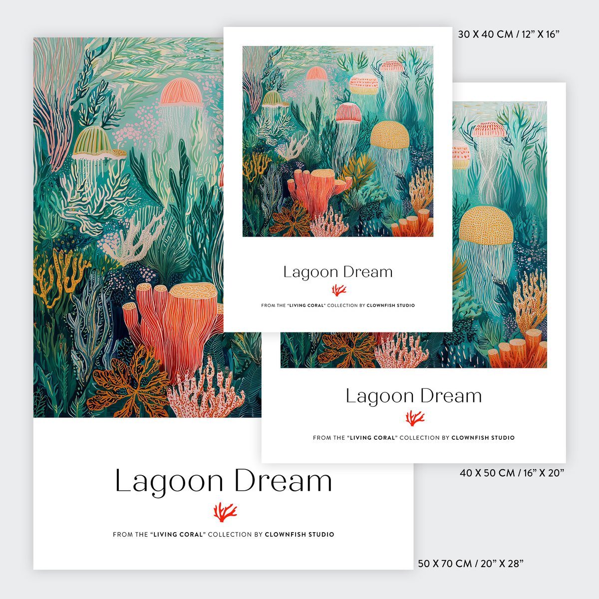 Premium Art Print - Living Coral: Lagoon Dream