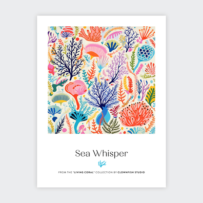 Premium Art Print - Living Coral: Sea Whisper
