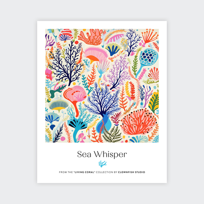Premium Art Print - Living Coral: Sea Whisper