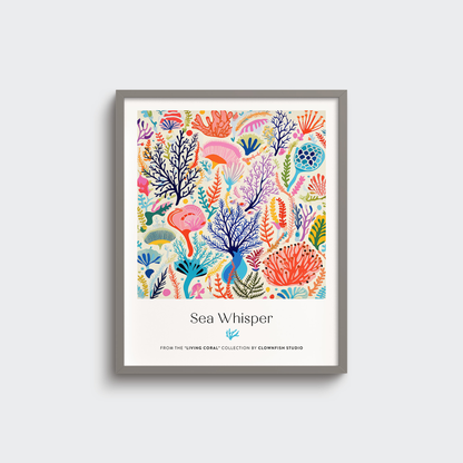 Premium Art Print - Living Coral: Sea Whisper