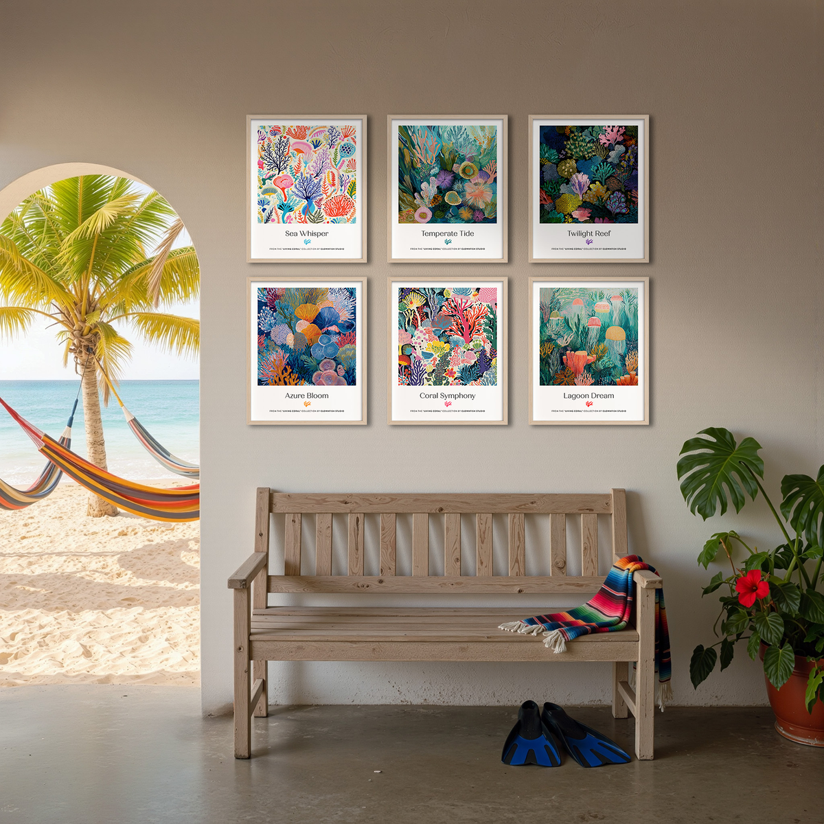 Premium Art Print - Living Coral: Sea Whisper