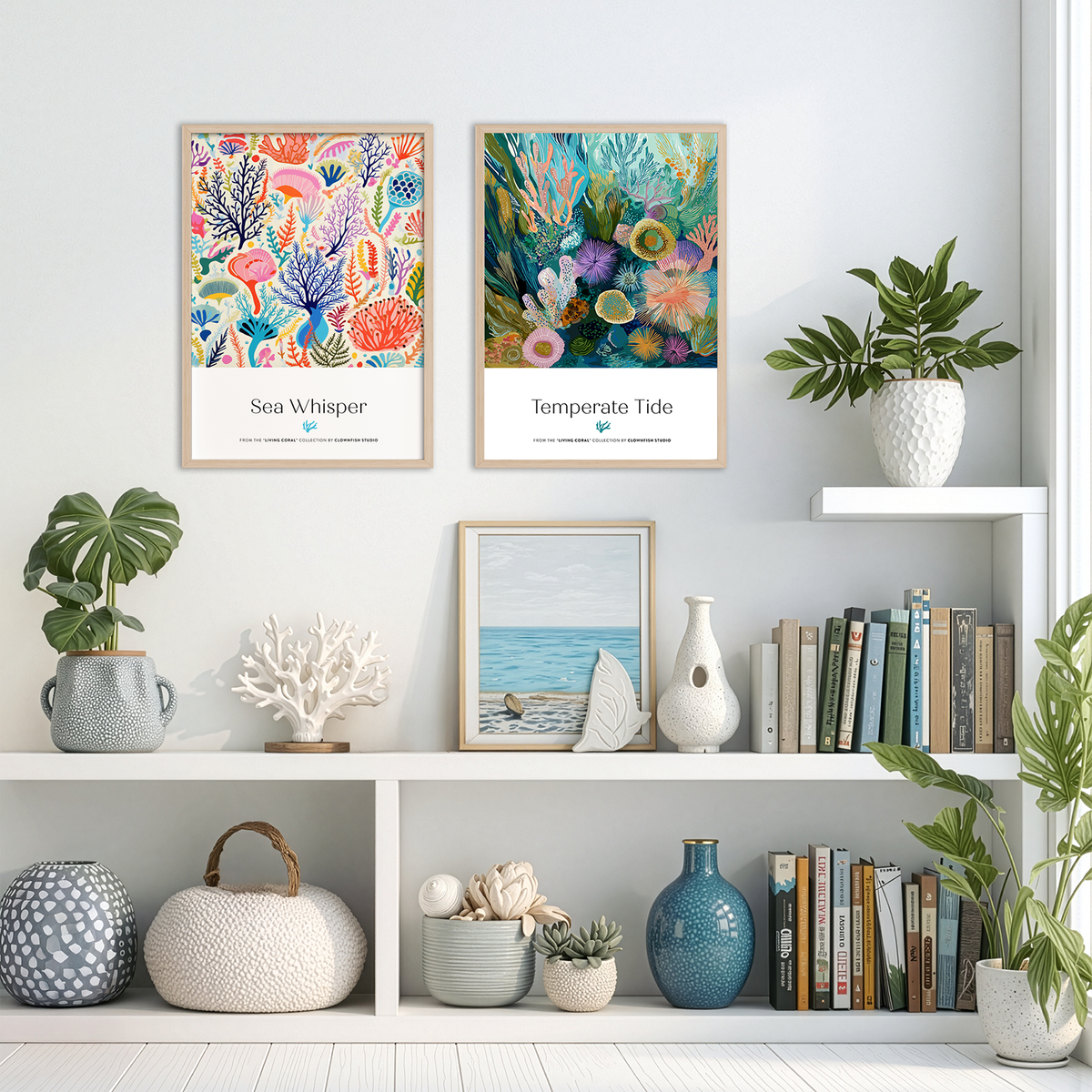 Premium Art Print - Living Coral: Sea Whisper