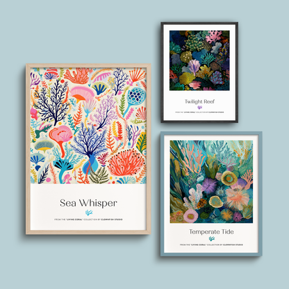 Premium Art Print - Living Coral: Sea Whisper