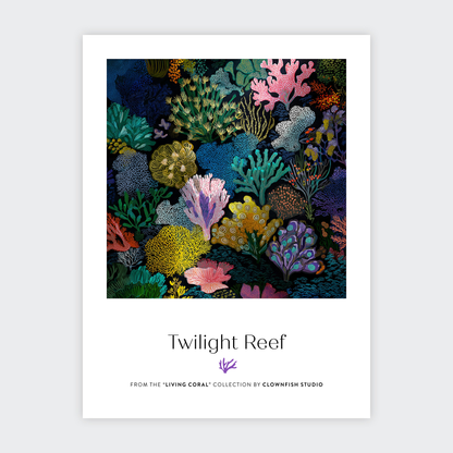 Premium Art Print - Living Coral: Twilight Reef