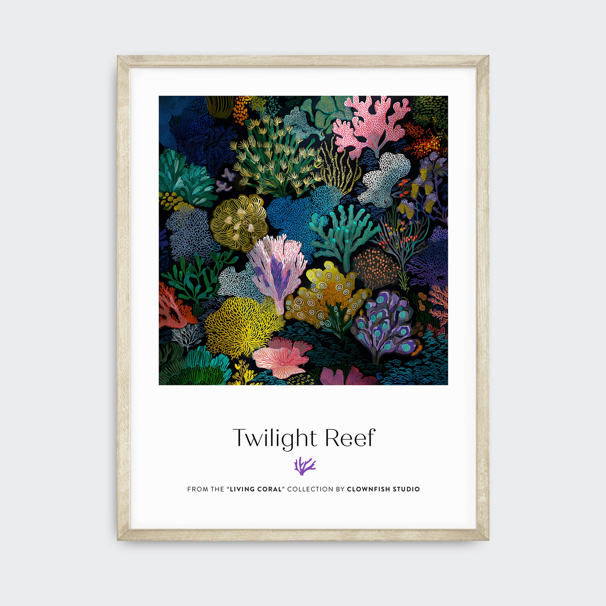 Premium Art Print - Living Coral: Twilight Reef