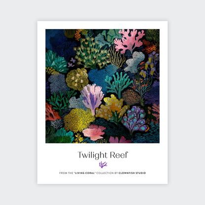 Premium Art Print - Living Coral: Twilight Reef