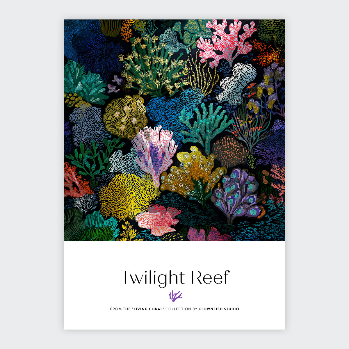 Premium Art Print - Living Coral: Twilight Reef