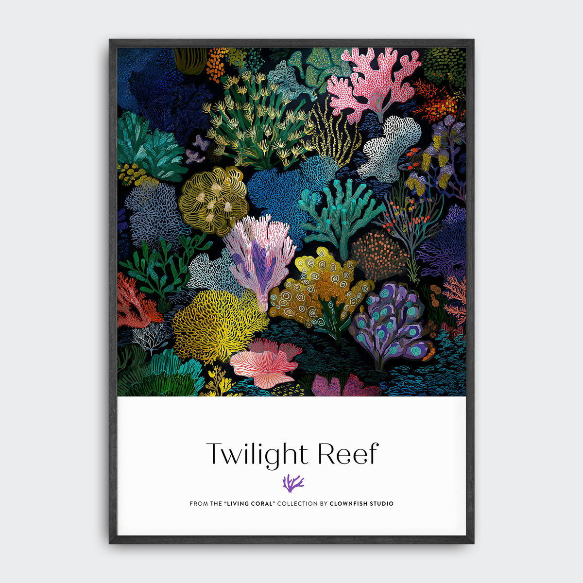 Premium Art Print - Living Coral: Twilight Reef