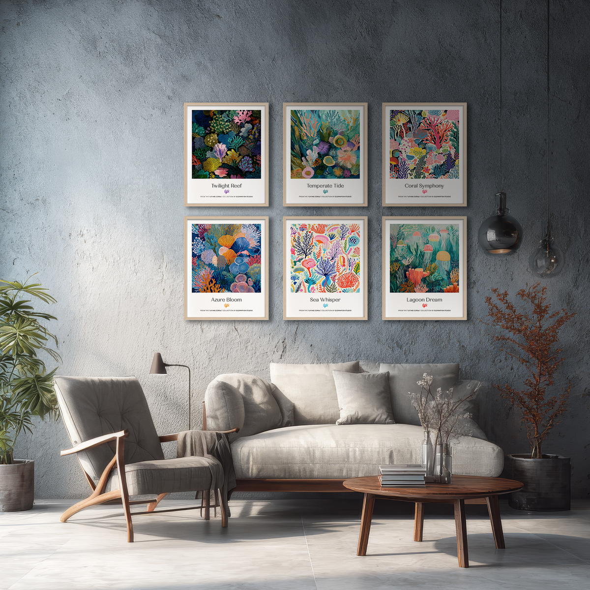 Premium Art Print - Living Coral: Twilight Reef