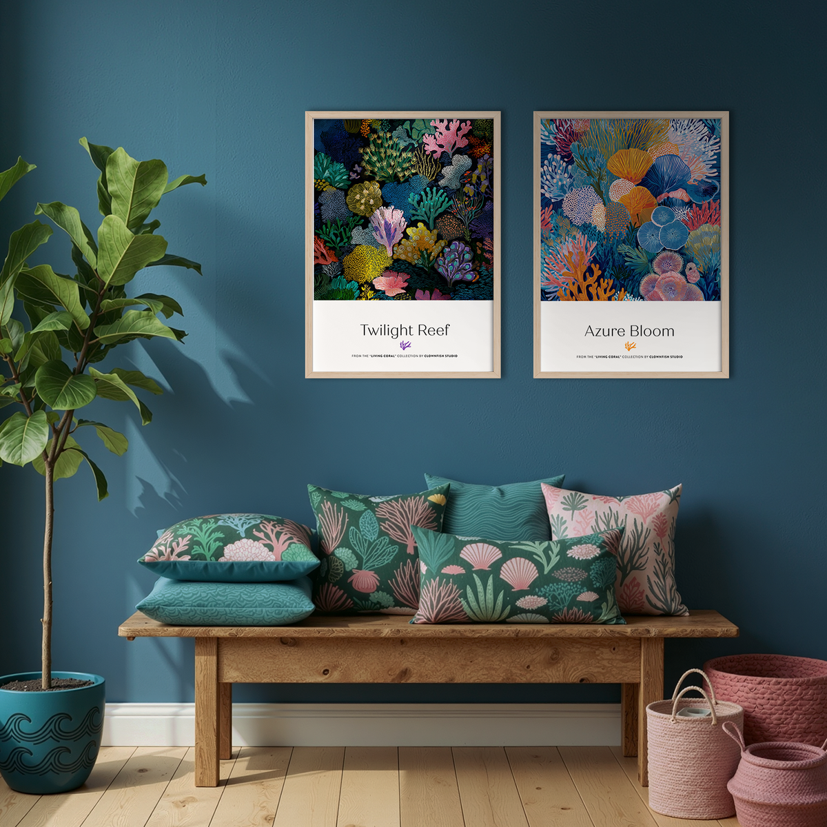 Premium Art Print - Living Coral: Twilight Reef
