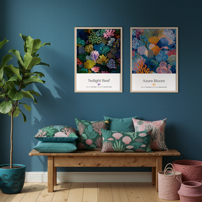 Premium Art Print - Living Coral: Twilight Reef