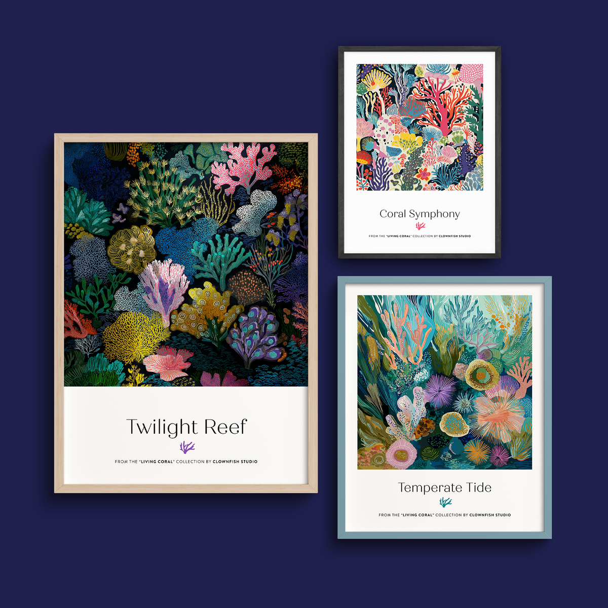 Premium Art Print - Living Coral: Twilight Reef