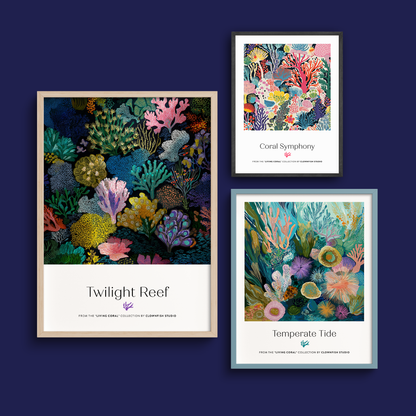 Premium Art Print - Living Coral: Twilight Reef