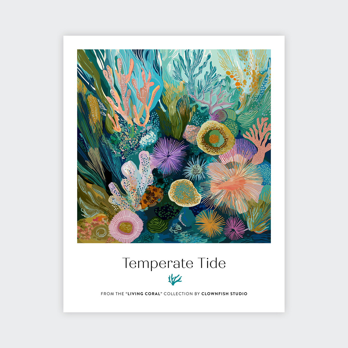 Premium Art Print - Living Coral: Temperate Tide