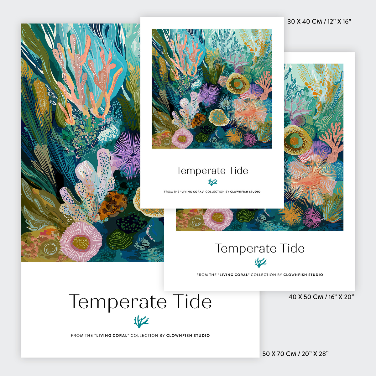 Premium Art Print - Living Coral: Temperate Tide