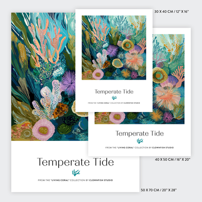 Premium Art Print - Living Coral: Temperate Tide