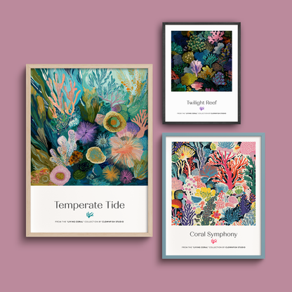 Premium Art Print - Living Coral: Temperate Tide