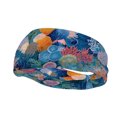 Sea-Ready Headband - Living Coral: Azure Bloom