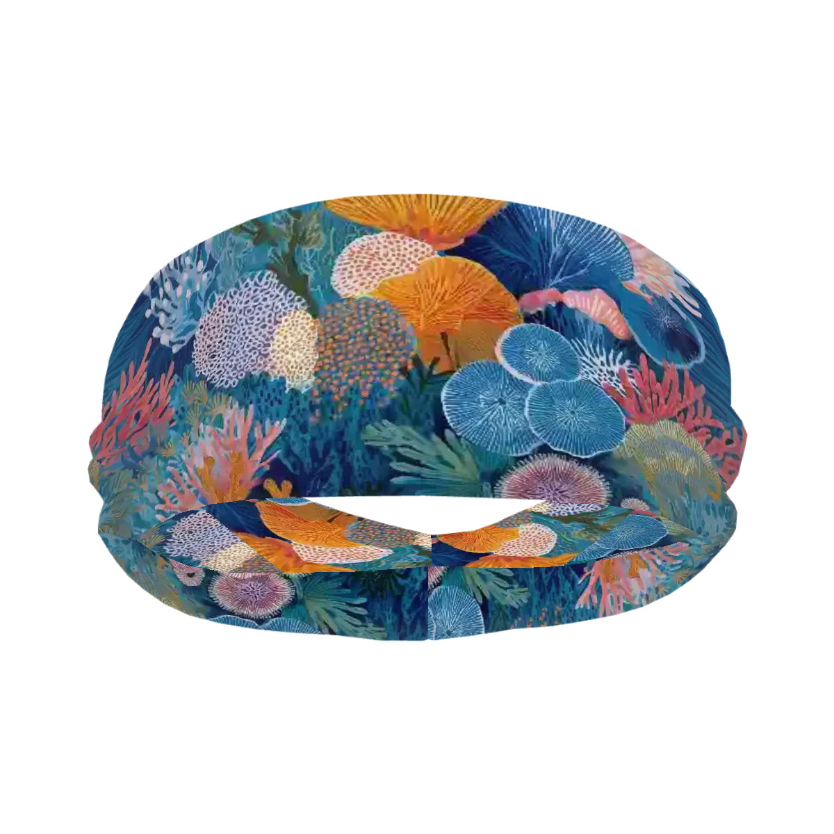 Sea-Ready Headband - Living Coral: Azure Bloom
