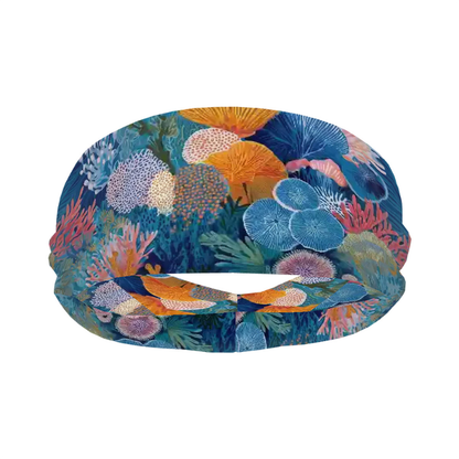 Sea-Ready Headband - Living Coral: Azure Bloom